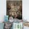 Designart - Retro Drawing of Flowers IV - Vintage Print on Natural Pine Wood